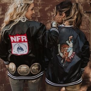 Black Rodeo Quincy NFR Silk Bomber Jacket